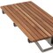Homeroots 14" X 30" Brown Teak Rectangular Shower Bench 549337 - alternate 4