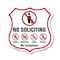 Signmission No Soliciting Shield Sign No Politics Ma, 18 Inch X 18 Inch, Plastic Sign SHI-P-18-403 - alternate 1
