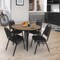 Regency Round Kahlo Breakroom Table W/ 4 Restaurant Stack Chairs, 48 in W, 48 in L, Noble Oak TPL48RNDNOBK29BK - alternate 4