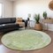 Homeroots 8' Artichoke Green And Mint Green Round Abstract Washable Indoor Outdoor Area Rug 615682 - alternate 7