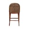 Baxton Studio bali & pari Denver Modern Bohemian Walnut Brown Finished Acacia Wood and Seagrass Counter Stool 239-13365-ZORO - alternate 8