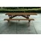 Homeroots 94" Brown Solid Wood Outdoor Picnic Table with Umbrella Hole 525023 - alternate 1