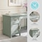 Martha Stewart 22.75 in H, 54 in W X Engineered Wood, Steel, Sage Frame/Polished Brass Hardware ZG-ZP-09-SG-GLD-MS - alternate 6
