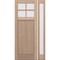 Doornmore CRF-P1G4, 51.5" x 98" ( 36" Door + 12" Side) Left Hand, Mahogany SDL 4 Lite Exterior Door CRF-P1G4-SW-3696-G101-SL_1-1_LI - alternate 1
