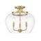 Z-Lite Joliet Burnished Brass 3 Light Semi Flush Mount 473SF-BBR - alternate 6