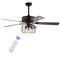 Jonathan Y Asher 52" 3-Light Industrial Metal/Wood LED Ceiling Fan With Remote, Forged Black JYL9603A - alternate 9