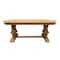 Homeroots 84" Natural Solid Wood Trestle Base Dining Table 488684 - alternate 1