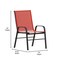 Flash Furniture Red Outdoor Stack Chair w Flex Material, 4PK 4-JJ-303C-RD-GG - alternate 8