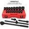 Neiko 0.75 in Dr. Impact Socket Set, Shallow, SAE 02379A - alternate 5