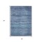 Homeroots 5' X 8' Denim Blue And Sky Blue Abstract Washable Indoor Outdoor Area Rug 618269 - alternate 8