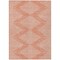 Homeroots 10' X 14' Salmon And Ivory Geometric Washable Indoor Outdoor Area Rug 598621 - alternate 8