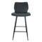 Elama 2 Piece Diamond Stitched Faux Leather Bar Chair in Black with Metal Legs ELM-799-37A-BLK - alternate 8