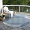 Homeroots 8' Blue And Ivory Round Geometric Washable Indoor Outdoor Area Rug 597615 - alternate 7