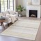 Homeroots 8' X 10' Ivory And Beige Striped Washable Indoor Outdoor Area Rug 632224 - alternate 4