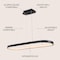 Jonathan Y Nolan 38.75" Modern Bohemian Iron Linear Integrated LED Pendant, Black JYL7120A - alternate 10