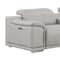 Homeroots Ash Gray Leather Modular L Shaped Seven Piece Corner Sectional With Console 643904 - alternate 3
