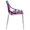 Leisuremod Modern Asbury Dining Chair with Chromed Legs, Purple, 4PK AC16PR4 - alternate 10