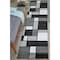 World Rug Gallery Contemporary Modern Boxes Design Soft Runner Rug 2 ft 7 in x 10 ft Gray 106GRAY27X10 - alternate 5
