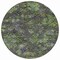 Homeroots 8' Green Charcoal And Black Round Floral Washable Indoor Outdoor Area Rug 604146 - alternate 8