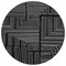 Homeroots 8' Black And Ivory Round Geometric Washable Indoor Outdoor Area Rug 600800 - alternate 5