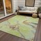 Homeroots 3' X 5' Artichoke Green Blue And Brown Abstract Washable Indoor Outdoor Area Rug 597758 - alternate 7