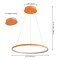 Jonathan Y Brice 23.75" Modern Contemporary Metal Round Dimmable Integrated LED Pendant, Orange JYL7203G - alternate 12