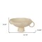 Homeroots 16" Beige Cast Aluminum Round Pedestal Centerpiece Bowl With Handles 609353 - alternate 5