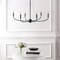 Jonathan Y Ainsley 35" 6-Light Grand Traditional Farmhouse Adjustable Swooping Arm Candle-Style Metal LED Chand JYL9562C - alternate 8