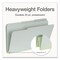 Pendaflex Recycled Colored File Folders, 1/3-Cut Tabs: Assorted, Legal Size, 1" Expansion, Light Green, 25PK 1006934 - alternate 2