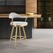 Armen Living Justin 26in Swivel Counter Stool with Gold Brushed Stainless Steel and Silver Fabric LCJTBABGLSI26 - alternate 6