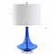 Jonathan Y Cecile 25.5" Glass Teardrop LED Table Lamp, Cobalt/Chrome, 2PK JYL1081D-SET2 - alternate 6
