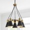 Jonathan Y Apollo 22" 5-Light Metal LED Pendant, Black/Brass Gold JYL6135A - alternate 12