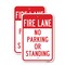 Signmission Fire Lane No Parking Or Standing, 18'' X 24'' 2 Signs, Heavy Gauge Aluminum, 2PK A-1824-2PACK-25196 - alternate 1
