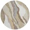 Homeroots 8' Beige Brown And Gray Round Abstract Washable Indoor Outdoor Area Rug 600938 - alternate 7