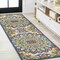 Jonathan Y Flora Abstract Bold Mandala High-Low Red/Blue/Yellow 2 ft. x 8 ft. Indoor/Outdoor Runner Rug AMC112A-28 - alternate 1