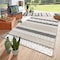 World Rug Gallery Contemporary Boho Indoor/Outdoor Area Rug 10 ft x 14 ft Gray 5559GRAY10X14 - alternate 1