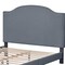 Homeroots Gray Upholstered King Bed Frame with Nailhead Trim 526866 - alternate 7