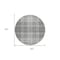 Homeroots 8' Gray Black And Ivory Round Plaid Washable Indoor Outdoor Area Rug 596341 - alternate 7
