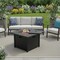 Homeroots 50000 BTU 28in Black Steel Propane Square Fire Pit Table With Cover 714417 - alternate 3