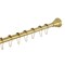 Kingston Brass 60"-72" Stainless Steel Adjustable Tension Shower Curtain Rod with Rings, Brushed Brass KSR117 - alternate 1