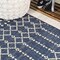 Jonathan Y Ourika Moroccan Geometric Textured Weave Navy/Beige 4 ft Round Indoor/Outdoor Area Rug SMB108K-4R - alternate 6
