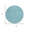 Homeroots 8' Teal Blue And Navy Blue Round Geometric Washable Indoor Outdoor Area Rug 613592 - alternate 8