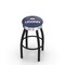 Holland Bar Stool Co 30" Blk Wrinkle Connecticut Swivel Bar Stool, Chrome Ring L8B3C30ConnUn - alternate 1