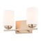 Vaxcel Park Ridge 2-Light Vanity Light, Champagne Gold, Frosted White Glass, 13-In. Wide W0571 - alternate 1