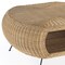 Homeroots 38" Natural and Black Rattan and Iron Oval Coffee Table 488883 - alternate 5