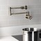 Kingston Brass Wall Mount Pot Filler Faucet, Antique Brass KS4103RX - alternate 4