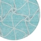 Homeroots 8' Teal Blue And Ivory Round Geometric Washable Indoor Outdoor Area Rug 612907 - alternate 8