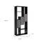 Homeroots 69" Black Wood Ten Tier Geometric Bookcase with Three Doors 630390 - alternate 4
