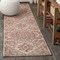 Jonathan Y Estrella Bohemian Medallion Textured Weave Red/Taupe 2 ft. x 10 ft. Indoor/Outdoor Runner Rug SMB105A-210 - alternate 1