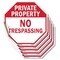 Signmission Private Property No Trespassing, 6 inch X 6 inch, Vinyl Decal, 5PK OC-D-5PACK-6-142 - alternate 1
